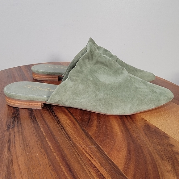 Matisse Vienna Sage Green Suede Women's Mules Size 9.5 - Picture 3 of 15